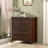 Hearth and Haven Solid Wood Spray-Painted Drawer Dresser Bar, Buffet Tableware Cabinet Lockers Buffet Server Console Table Lockers, Retro Round Handle, Applicable To The Dining Room, Living Room, Kitchen Corridor, Auburn W679103292 W679103292