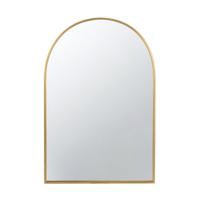 English Elm 24" X 36" Arched Iron Frame Wall Mirror Gold Finish Vanity Bedroom Entryway Accent W2078124337