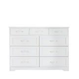 Hearth and Haven Nathaniel 9-Drawer Long Dresser with Antique Handles, White W1162141855