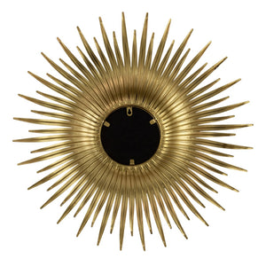 English Elm 28.3" Sunburst Wall Mirror Gold Iron Rays Mid-century Glam Accent for Any Room W2078124328