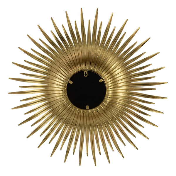 English Elm 28.3" Sunburst Wall Mirror Gold Iron Rays Mid-century Glam Accent for Any Room W2078124328