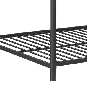 English Elm Furniture Triple Bunk Bed - Space-Saving Full-Size Metal Design In Sleek Black For Modern Living W311S00052