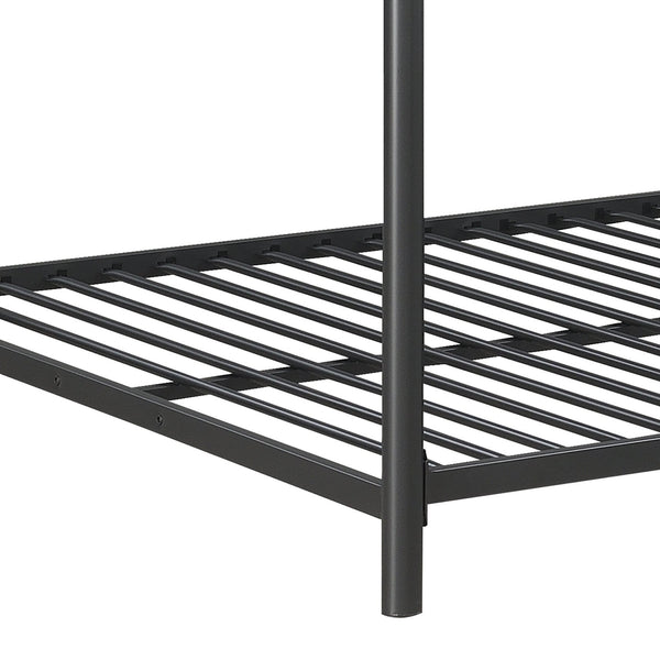 English Elm Furniture Triple Bunk Bed - Space-Saving Full-Size Metal Design In Sleek Black For Modern Living W311S00052