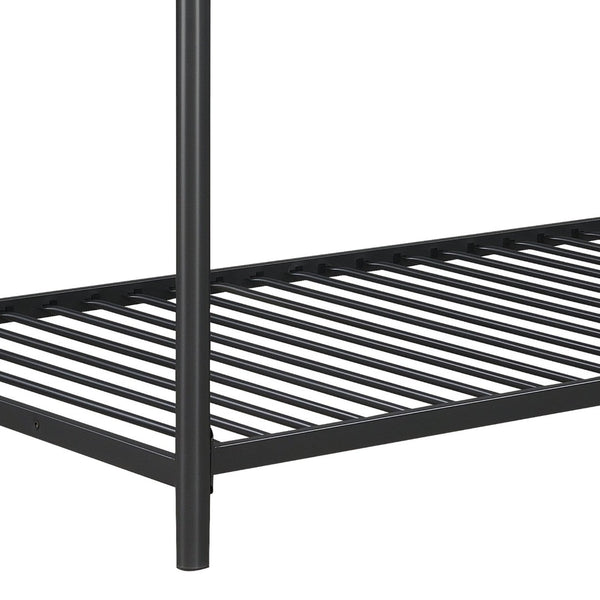 English Elm Furniture Steel Triple Bunk Bed with Staircase Three Twin Tiers for Kids Rooms W311S00036