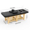 Hearth and Haven 80 Inches Wide Six Legs - Quality Leather Beauty Spa Furniture Massage Table Bed Wooden Facial Bed Wooden Beauty Bed W1550119750