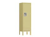 Hearth and Haven 1 Door Tall Single Metal Locker-Retro Style Storage Cabinet--Industrial Furniture--For Living Room/Bedroom/Storage Room/Gym/School--Yellow W396122097