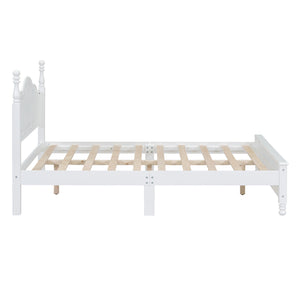 English Elm 3-Pieces Full Size Wood Platform Bed with Two Nightstands, Dark Walnut Finish, Sturdy Slat Support White 23.03 L x 21.73 W x 8.27 H HL000057AAK