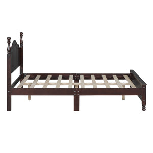 English Elm 3-Pieces Full Size Wood Platform Bed with Two Nightstands, Dark Walnut Finish, Sturdy Slat Support Walnut 23.03 L x 21.73 W x 8.27 H HL000057AAD