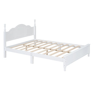 English Elm 3-Pieces Queen Wood Platform Bed Set with 2 Nightstands, Slat Support, Space-Saving Storage White 23.03 L x 21.73 W x 8.27 H HL000058AAK