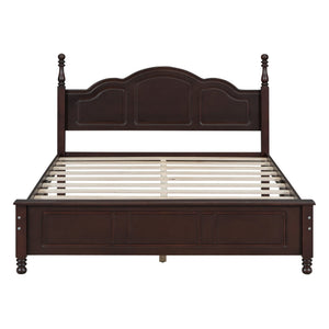 English Elm 3-Pieces Queen Wood Platform Bed Set with 2 Nightstands, Slat Support, Space-Saving Storage Walnut 23.03 L x 21.73 W x 8.27 H HL000058AAD