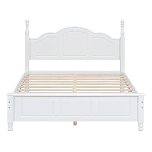 English Elm 3-Pieces Full Size Wood Platform Bed with Two Nightstands, Dark Walnut Finish, Sturdy Slat Support White 23.03 L x 21.73 W x 8.27 H HL000057AAK