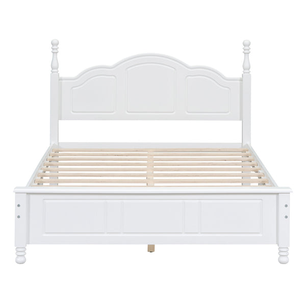English Elm 3-Pieces Full Size Wood Platform Bed with Two Nightstands, Dark Walnut Finish, Sturdy Slat Support White 23.03 L x 21.73 W x 8.27 H HL000057AAK