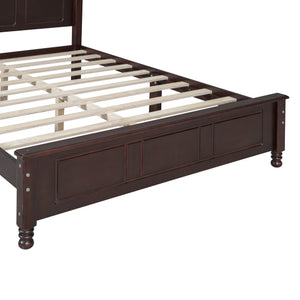 English Elm 3-Pieces Full Size Wood Platform Bed with Two Nightstands, Dark Walnut Finish, Sturdy Slat Support Walnut 23.03 L x 21.73 W x 8.27 H HL000057AAD