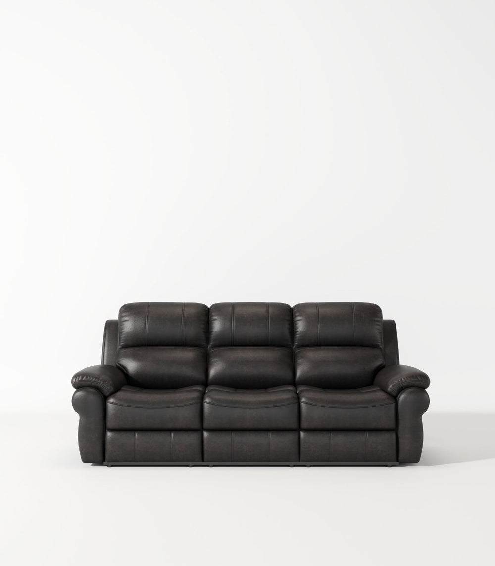 English Elm Breathable Fabric Power Reclining Sofa with Wireless Charging and Drop Down Console W1896115274