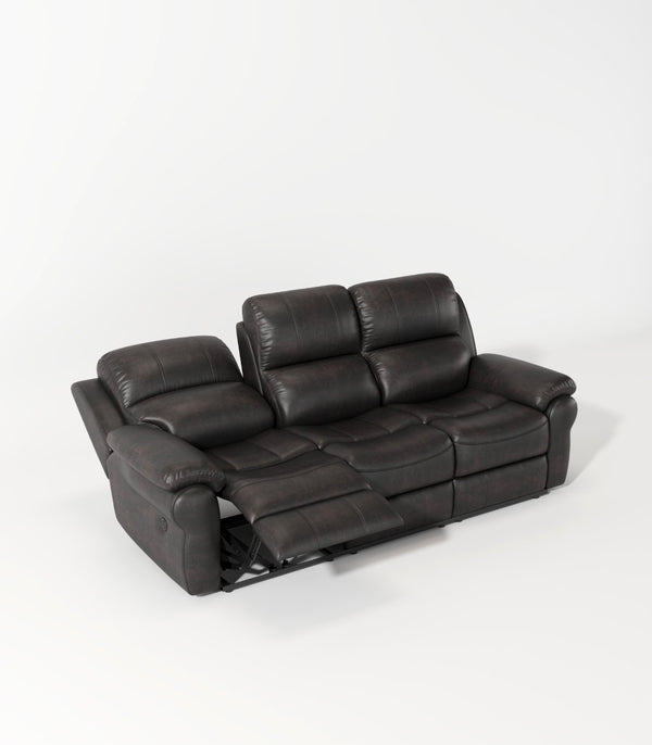 English Elm Breathable Fabric Power Reclining Sofa with Wireless Charging and Drop Down Console W1896115274