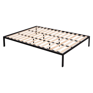 English Elm Metal Twin over Full Bunk Bed with Separated Full, Shelves, Wire Grid Panel, Noise-Free Slats, Safe Guardrail W427S00029