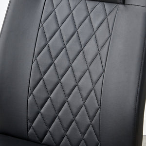 English Elm Modern cushioned dining chairs with gold metal arched legs, PU upholstery, high-density foam comfort set of 4 Black W1151107096