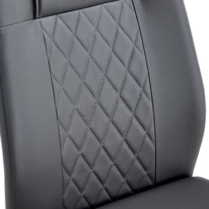 English Elm Modern cushioned dining chairs with gold metal arched legs, PU upholstery, high-density foam comfort set of 4 Gray W1151107097