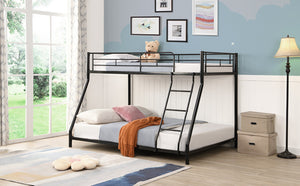 English Elm Metal Bunk Bed Heavy Duty Steel Frame Matte Black Finish for Kids or Guest Rooms W311110790