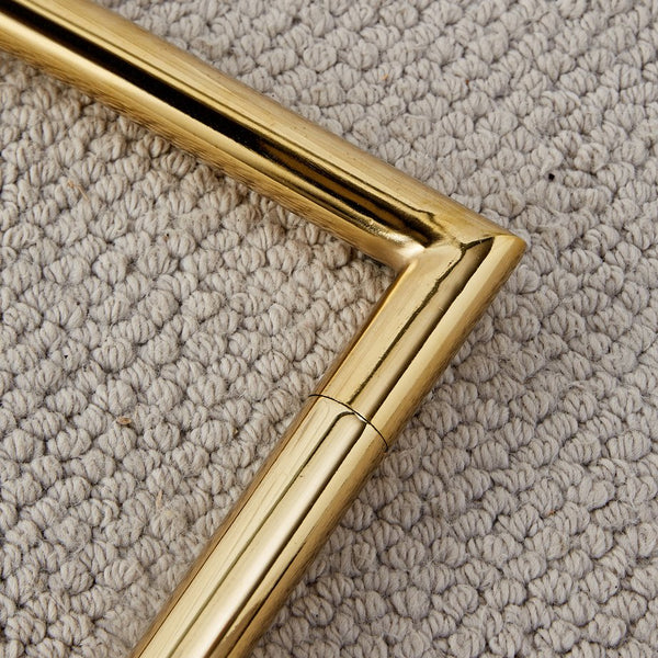 English Elm Modern cushioned dining chairs with gold metal arched legs, PU upholstery, high-density foam comfort set of 4 White W1151107095