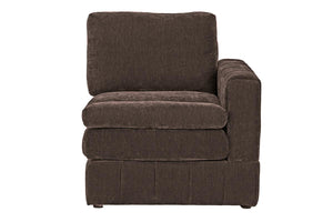 English Elm 1pc LAF/RAF One Arm Chair Modular Sectional Piece Plush Triple-Tier Pillow-Top Suede Mink Comfort B011126612