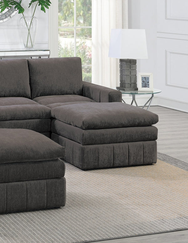English Elm Contemporary 5-Piece Modular Sectional Set – Stylish Mink Fabric, Versatile Configurations & Comfort B011S00464