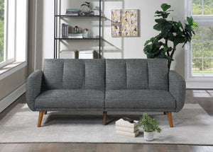 English Elm ADJUSTABLE Sofa 81" Gray Fabric Convertible Futon with Wood Frame, 81" x 33" x 31" Versatile Comfort B089127421