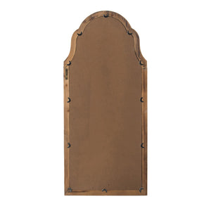 English Elm 22" Arched Wall Mirror Cream Gold Wood Frame Moorish Pane Grid Entryway Decor W2078P155651