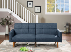 English Elm Adjustable Sofa: Versatile Navy Fabric Couch With Modern Design For Stylish Living Spaces & Comfort B089127418