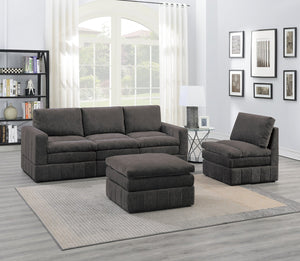English Elm Contemporary 5-Piece Modular Sofa Set With Plush Morgan Fabric, Versatile Seating For Modern Living B011S00463