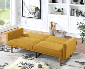 English Elm Adjustable Sofa In Mustard Fabric - Modern, Multi-Position Design For Comfort & Versatile Living Spaces B089127414