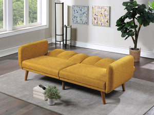 English Elm Adjustable Sofa In Black Faux Leather - Versatile Design For Living Rooms, Guest Rooms, And More! B089127420