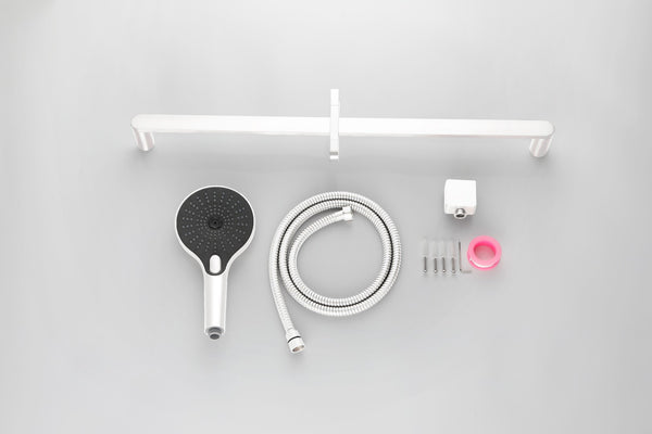English Elm Eco-performance Stainless Handheld Shower Set with Slide Rail and Long Flex Hose W1272101891
