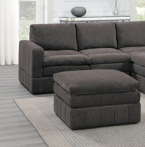 English Elm Contemporary 5-Piece Modular Sectional Set – Stylish Mink Fabric, Versatile Configurations & Comfort B011S00464