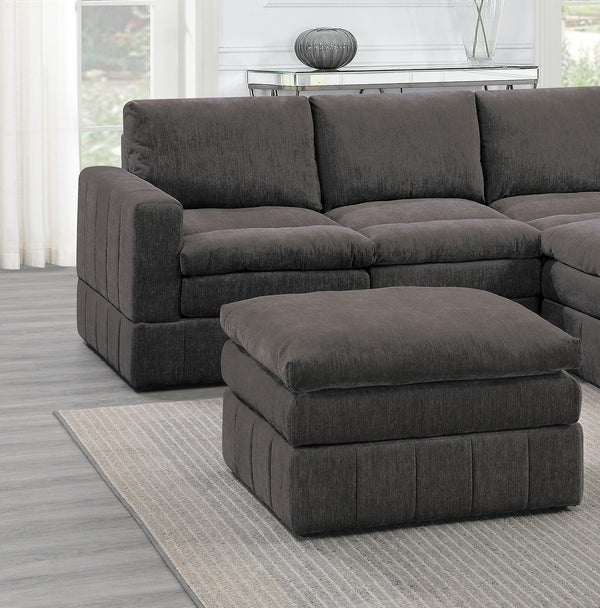 English Elm Contemporary 5-Piece Modular Sectional Set – Stylish Mink Fabric, Versatile Configurations & Comfort B011S00464