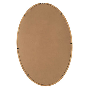 English Elm 24" Oval Fir Wood Framed Wall Mirror Rustic Farmhouse Accent for Entryway or Bath W2078126447