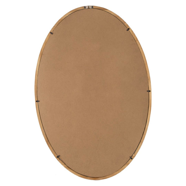 English Elm 24" Oval Fir Wood Framed Wall Mirror Rustic Farmhouse Accent for Entryway or Bath W2078126447
