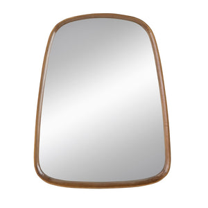 English Elm 27"x37" Organic Pine Wood Framed Wall Mirror Curved Silhouette for Modern Entryways W2078126452