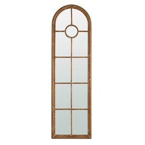 English Elm 24" Distressed White Full Length Floor Mirror Carved Fir Wood Frame Farmhouse Bedroom W2078126755