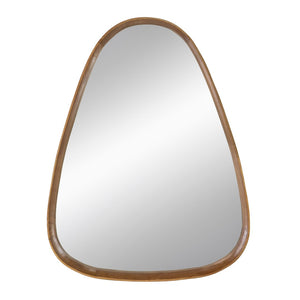 English Elm 30"x38" Organic Shaped Pine Wood Wall Mirror for Entryway Living Room or Bath W2078126451