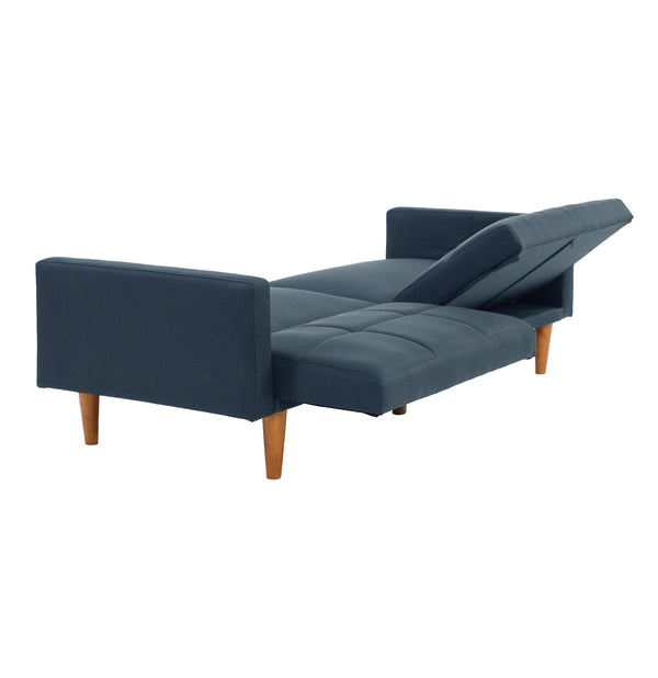 English Elm Adjustable Sofa: Versatile Navy Fabric Couch With Modern Design For Stylish Living Spaces & Comfort B089127418