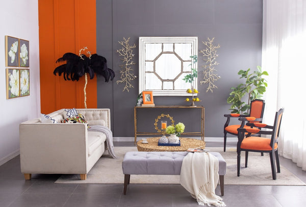 English Elm 48"x48" Layered Mirrored Frame Square Wall Mirror Weathered Gold Glam Living Room W2078126897