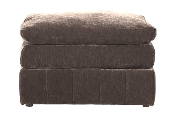 English Elm Contemporary Ottoman with Plush Triple-Tier Pillow-Top Seating, Suede-Like Mink Fabric, Modern Chic Brown Mix 32 L x 26 W x 11 H B011126766