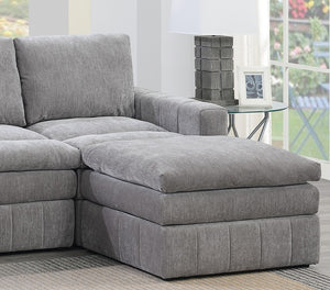 English Elm Contemporary 6-Piece Modular Sectional Set In Granite – Plush Morgan Fabric, Customizable Comfort & Style B011S00466