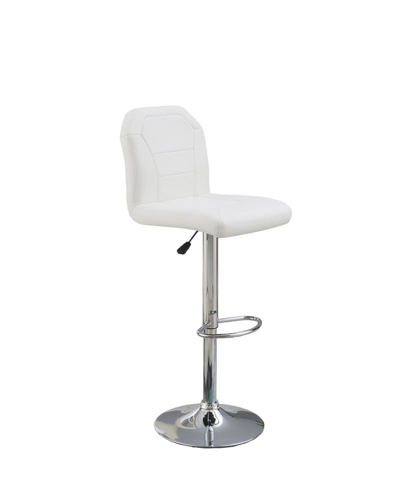 English Elm BAR posh hotel-style bar stool with faux leather upholstery, supportive backrest and footrest for entertaining flair White 26 L x 18 W x 17 H B089127395