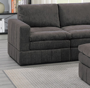 English Elm Contemporary 5-Piece Modular Sofa Set With Plush Morgan Fabric, Versatile Seating For Modern Living B011S00463