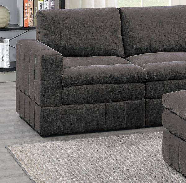English Elm Contemporary 5-Piece Modular Sofa Set With Plush Morgan Fabric, Versatile Seating For Modern Living B011S00463