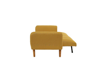 English Elm Adjustable Sofa In Black Faux Leather - Versatile Design For Living Rooms, Guest Rooms, And More! B089127420