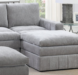 English Elm Contemporary 5-Piece Modular Sectional Set In Granite - Plush Comfort With Versatile Layout Options B011S00469