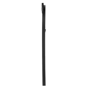 English Elm 23" Arched Wood Wall Mirror Hand Carved Rose Detail Antiqued Glass Entryway Accent Black W2078126746